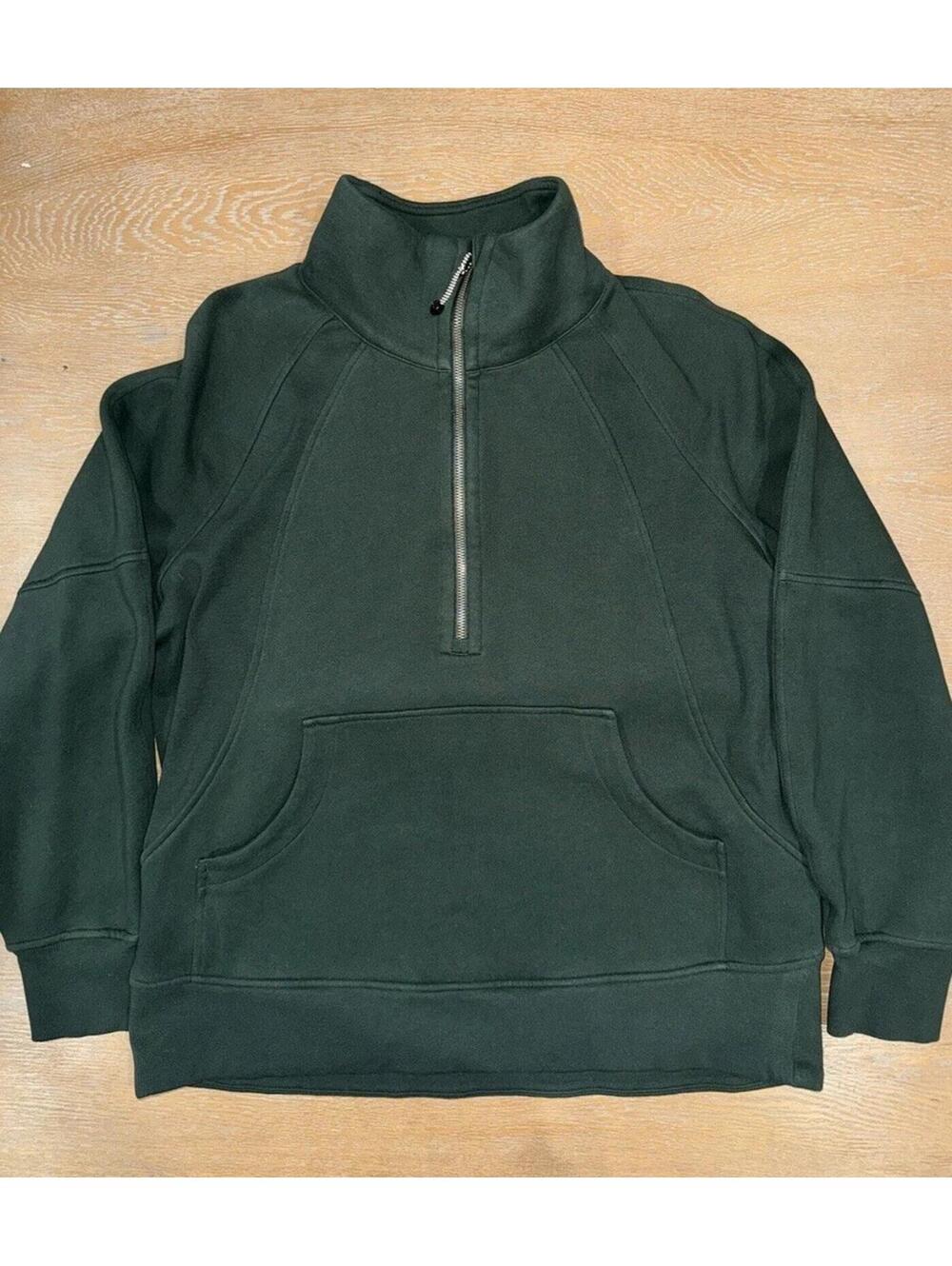 Lululemon Scuba Oversized Funnel-Neck Half Zip *Long SIZE M/L Legacy Green